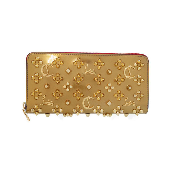 Christian Louboutin Studded Zip Long Wallet Panettone - Picture 1 of 5